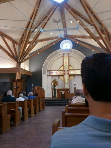 This is the Church of St. Elizabeth Seton in Carlsbad, California. We